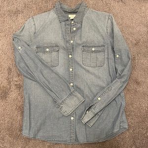 J Crew Womens chambray denim shirt